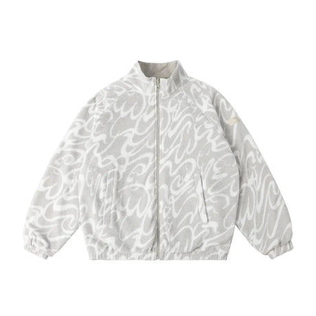 DIME Reversible Chilling Fleece Granite/Bone Men's Street Jackets Dime MTL 