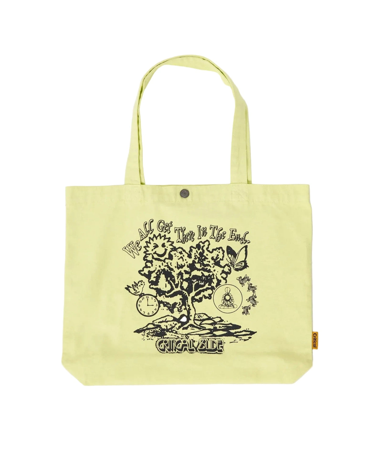 CRITICAL SLIDE Planet Tote Bag Washed Lime Tote Bags The Critical Slide Society 