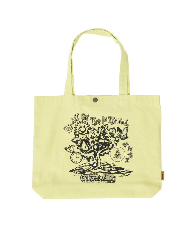 CRITICAL SLIDE Planet Tote Bag Washed Lime Tote Bags The Critical Slide Society 