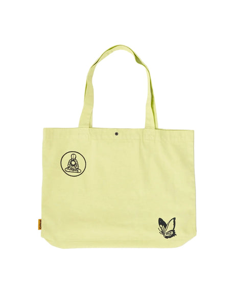 CRITICAL SLIDE Planet Tote Bag Washed Lime Tote Bags The Critical Slide Society 