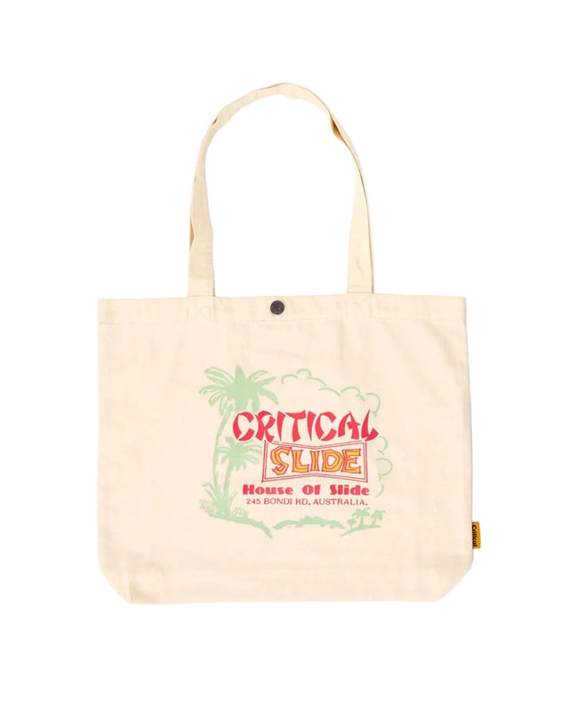 CRITICAL SLIDE Matchbox Tote Bag Ecru Tote Bags The Critical Slide Society 