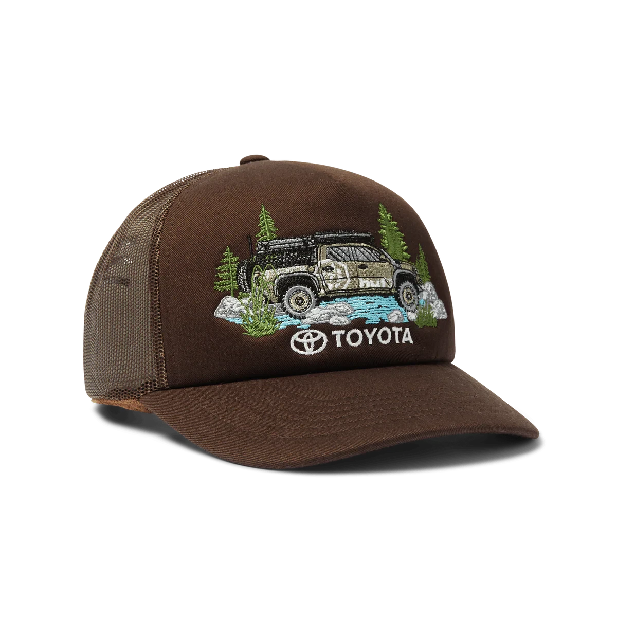HUF x Toyota Trailhunter Tacoma Trucker Hat Chocolate Men's Hats Huf 