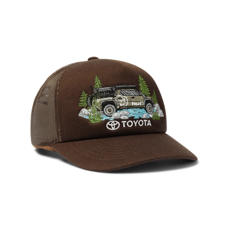 HUF x Toyota Trailhunter Tacoma Trucker Hat Chocolate Men's Hats Huf 
