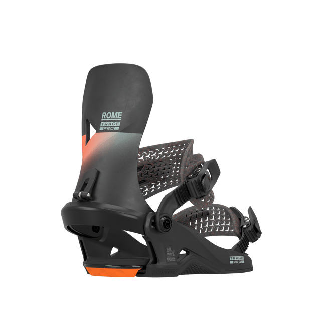 ROME Trace HeelWrap Pro Snowboard Bindings Black/Slate 2026 Men's Snowboard Bindings Rome 