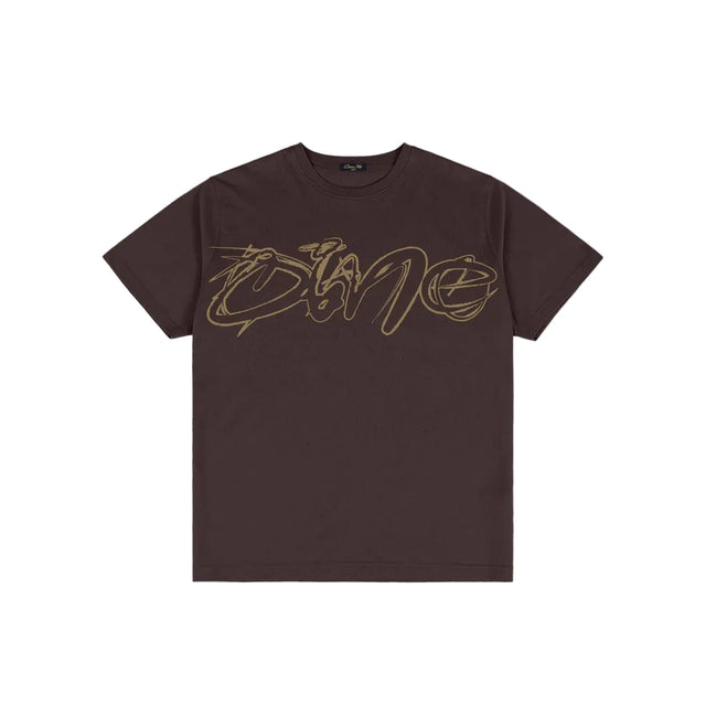 DIME Fine Lines T-Shirt Dark Brown Men's Short Sleeve T-Shirts Dime MTL 