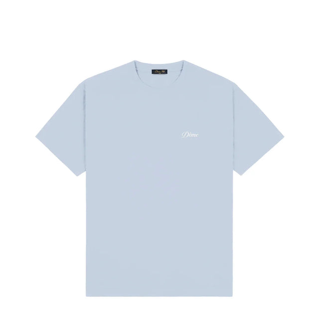 DIME Cursive Small Logo T-Shirt Blue Fog Men's Short Sleeve T-Shirts Dime MTL 
