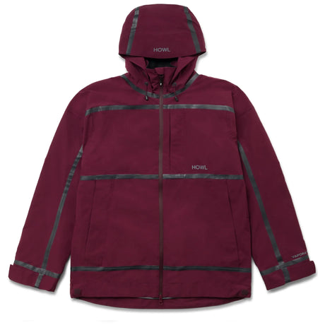 HOWL Taped Snow Jacket Burgundy 2026 Men's Snow Jackets Howl 