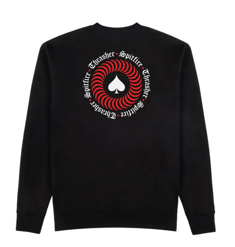 THRASHER Spitfire X Thrasher The End Oath Crew Black Men's Crewnecks Thrasher 