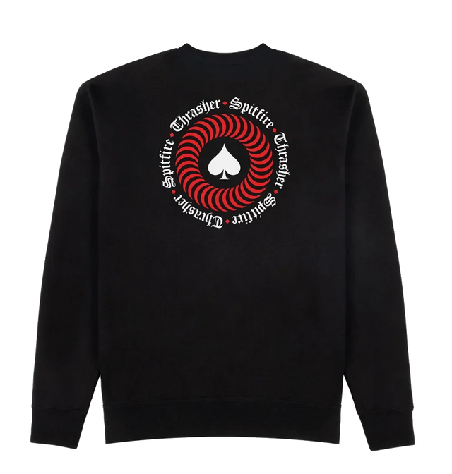 THRASHER Spitfire X Thrasher The End Oath Crew Black Men's Crewnecks Thrasher 