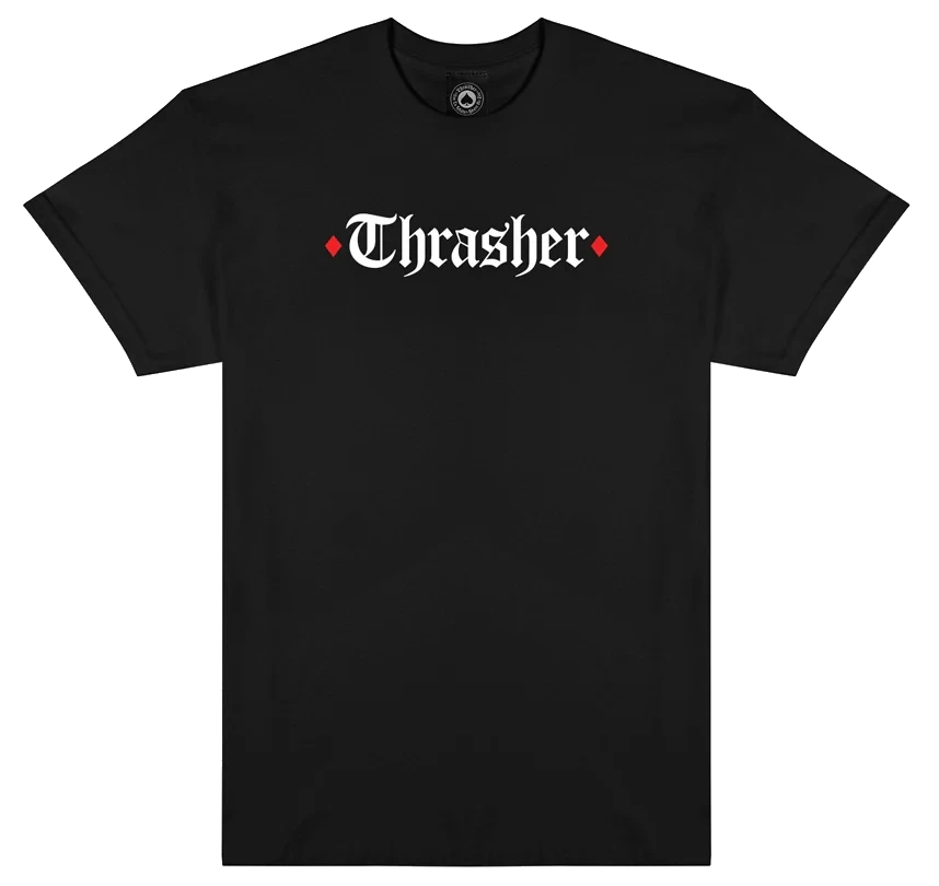 THRASHER Spitfire X Thrasher The End Oath T-Shirt Black Men's Short Sleeve T-Shirts Thrasher 