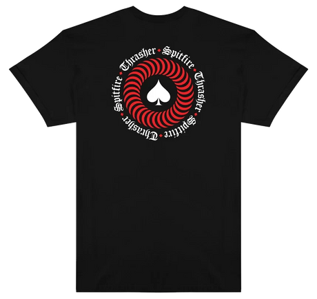 THRASHER Spitfire X Thrasher The End Oath T-Shirt Black Men's Short Sleeve T-Shirts Thrasher 
