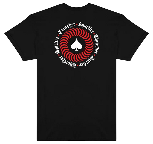 THRASHER Spitfire X Thrasher The End Oath T-Shirt Black Men's Short Sleeve T-Shirts Thrasher 