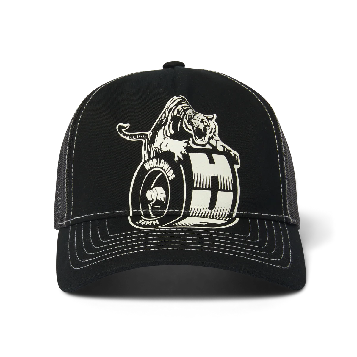 HUF Urethane Trucker Hat Black Men's Hats Huf 