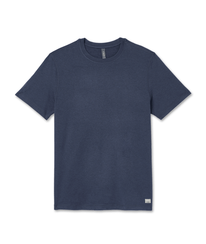 VUORI Ponto Performance T-Shirt Azure Heather Men's Short Sleeve T-Shirts Vuori 