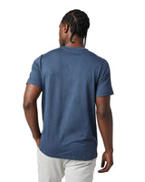 VUORI Ponto Performance T-Shirt Azure Heather Men's Short Sleeve T-Shirts Vuori 