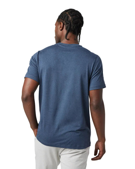 VUORI Ponto Performance T-Shirt Azure Heather Men's Short Sleeve T-Shirts Vuori 