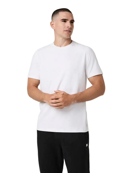 VUORI Ponto Performance T-Shirt White Men's Short Sleeve T-Shirts Vuori 