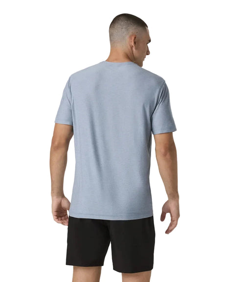 VUORI Strato Tech T-Shirt Blue Dusk Heather Men's Short Sleeve T-Shirts Vuori 
