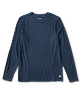 VUORI Strato Tech Long Sleeve T-Shirt Navy Heather Men's Long Sleeve T-Shirts Vuori 