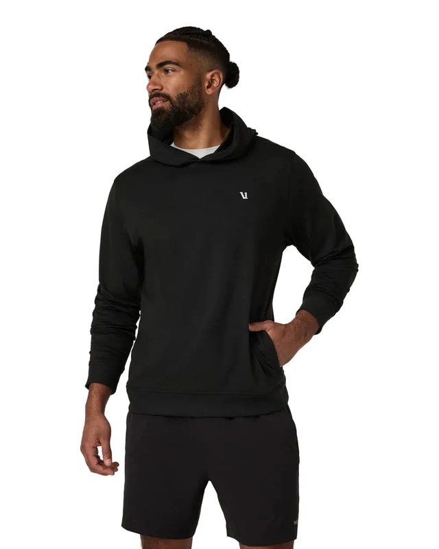 VUORI Ponto Pullover Hoodie Black Heather Men's Pullover Hoodies Vuori 