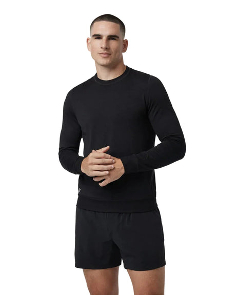 VUORI Ponto Performance Crew Black Heather Men's Crewnecks Vuori 