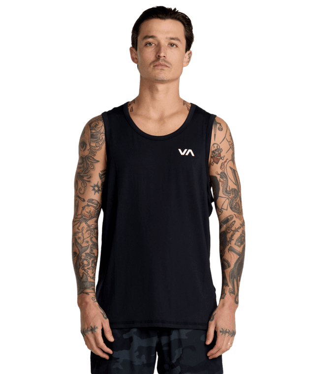 RVCA Sport Vent SL Tank Black Men's Tank Tops RVCA 