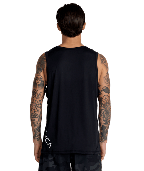 RVCA Sport Vent SL Tank Black Men's Tank Tops RVCA 