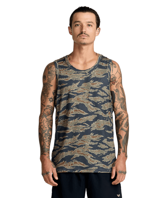 RVCA Sport Vent SL Tank Tiger Camo Men's Tank Tops RVCA 