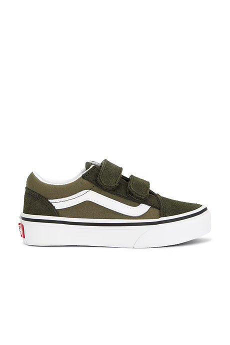 VANS Youth Old Skool V Shoe 2-Tone Obsidian Fern Youth and Toddler Skate Shoes Vans 