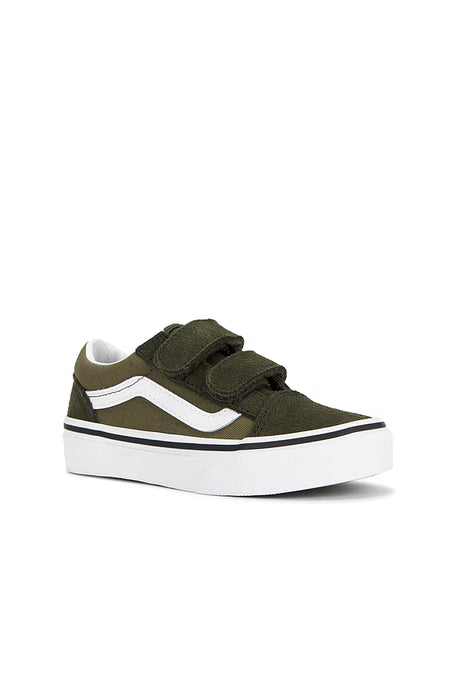 VANS Youth Old Skool V Shoe 2-Tone Obsidian Fern Youth and Toddler Skate Shoes Vans 