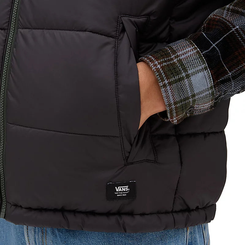 VANS Norris MTE-1 Puffer Vest Black/Green Men's Vests Vans 