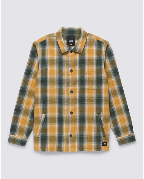 VANS Pemberton Long Sleeve Shacket Deep Forest/Wood Thrush Men's Street Jackets Vans 