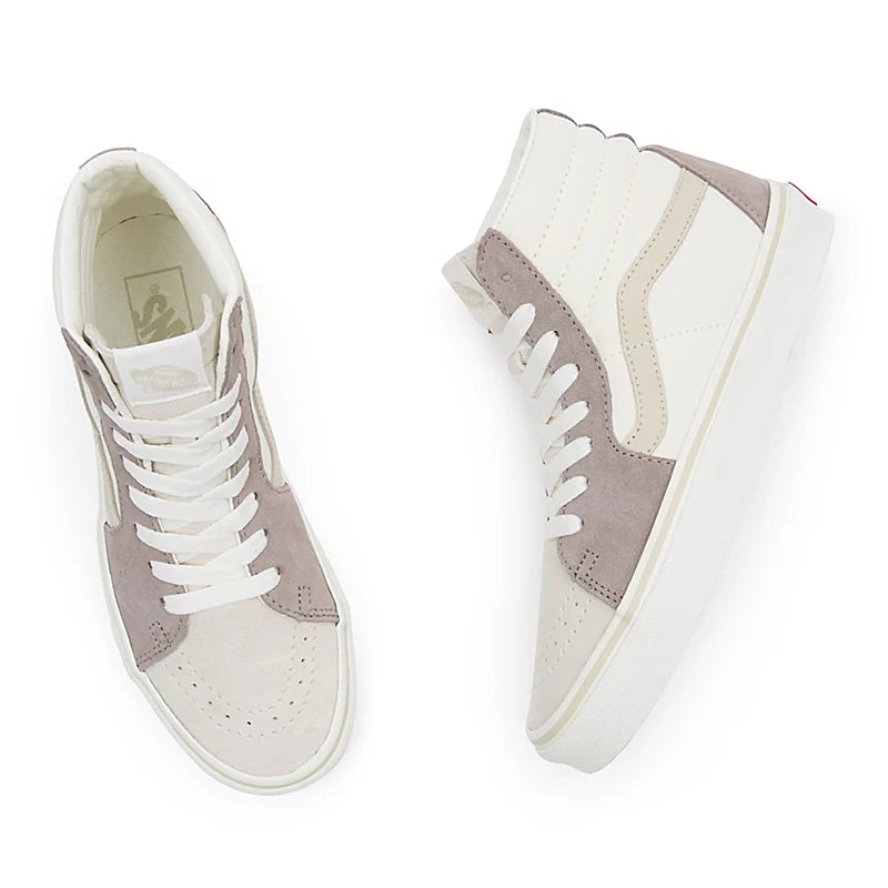 VANS Women's Sk8-Hi Shoes Multi Block Grey Women's Skate Shoes Vans 