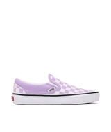 VANS Kids Classic Slip-On Shoes Color Theory Checkerboard Soft Orchid Youth and Toddler Skate Shoes Vans 