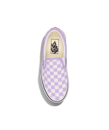 VANS Kids Classic Slip-On Shoes Color Theory Checkerboard Soft Orchid Youth and Toddler Skate Shoes Vans 