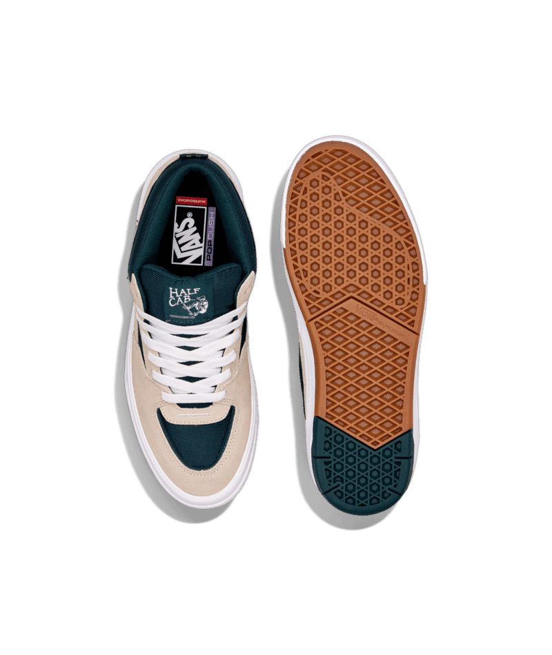 VANS Skate Half Cab Wafflecup Shoes Oatmeal/Deep Teal Men's Skate Shoes Vans 