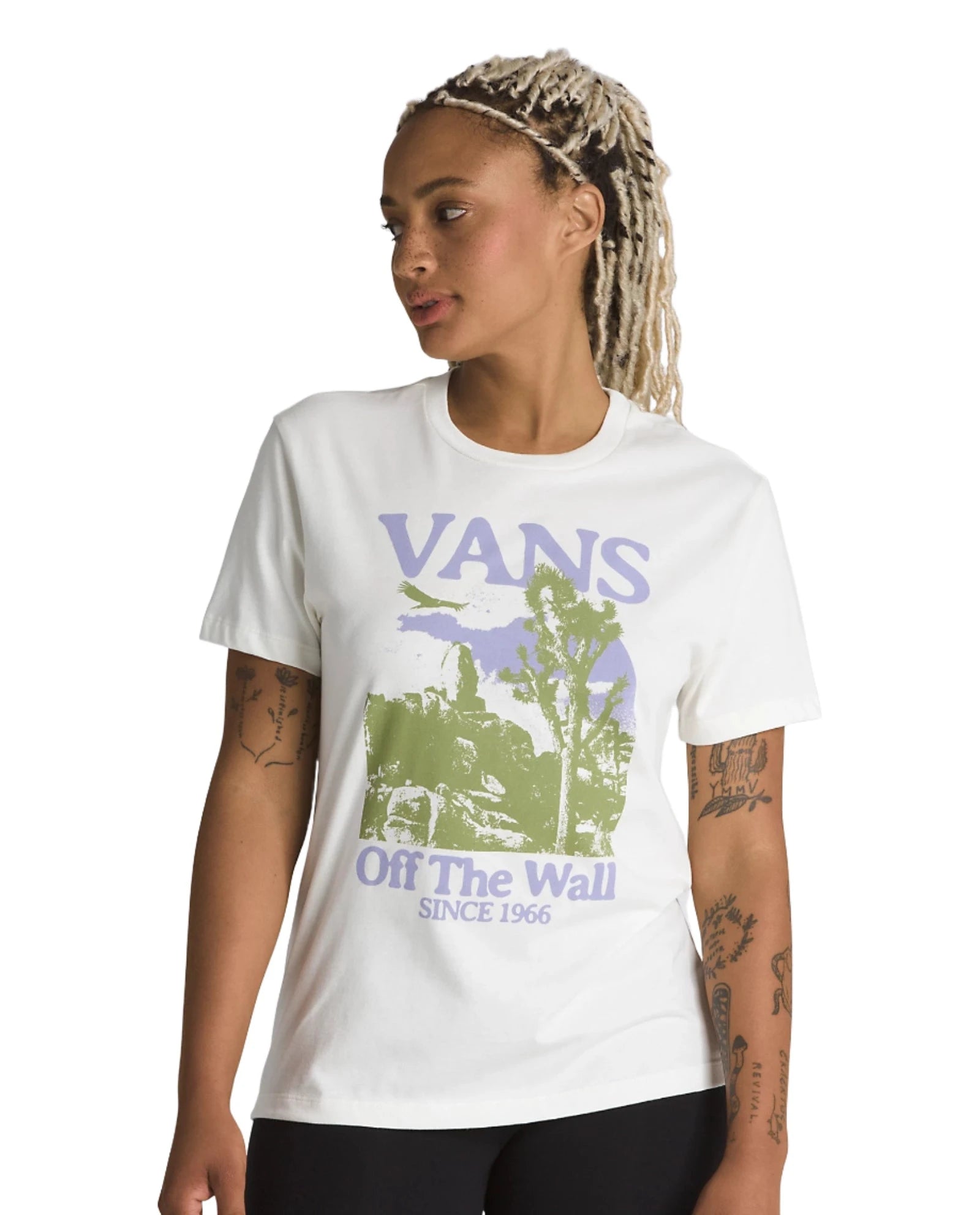 VANS Women's Desert Wasteland Boyfriend T-Shirt Marshmallow Women's T-Shirts Vans 