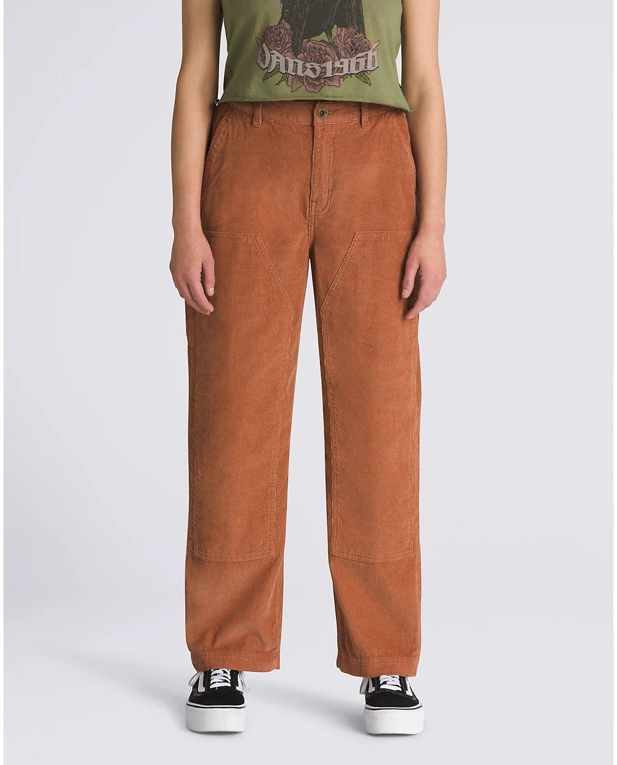 VANS Women's High Road Ground Work Corduroy Pants Mocha Bisque Women's Pants Vans 