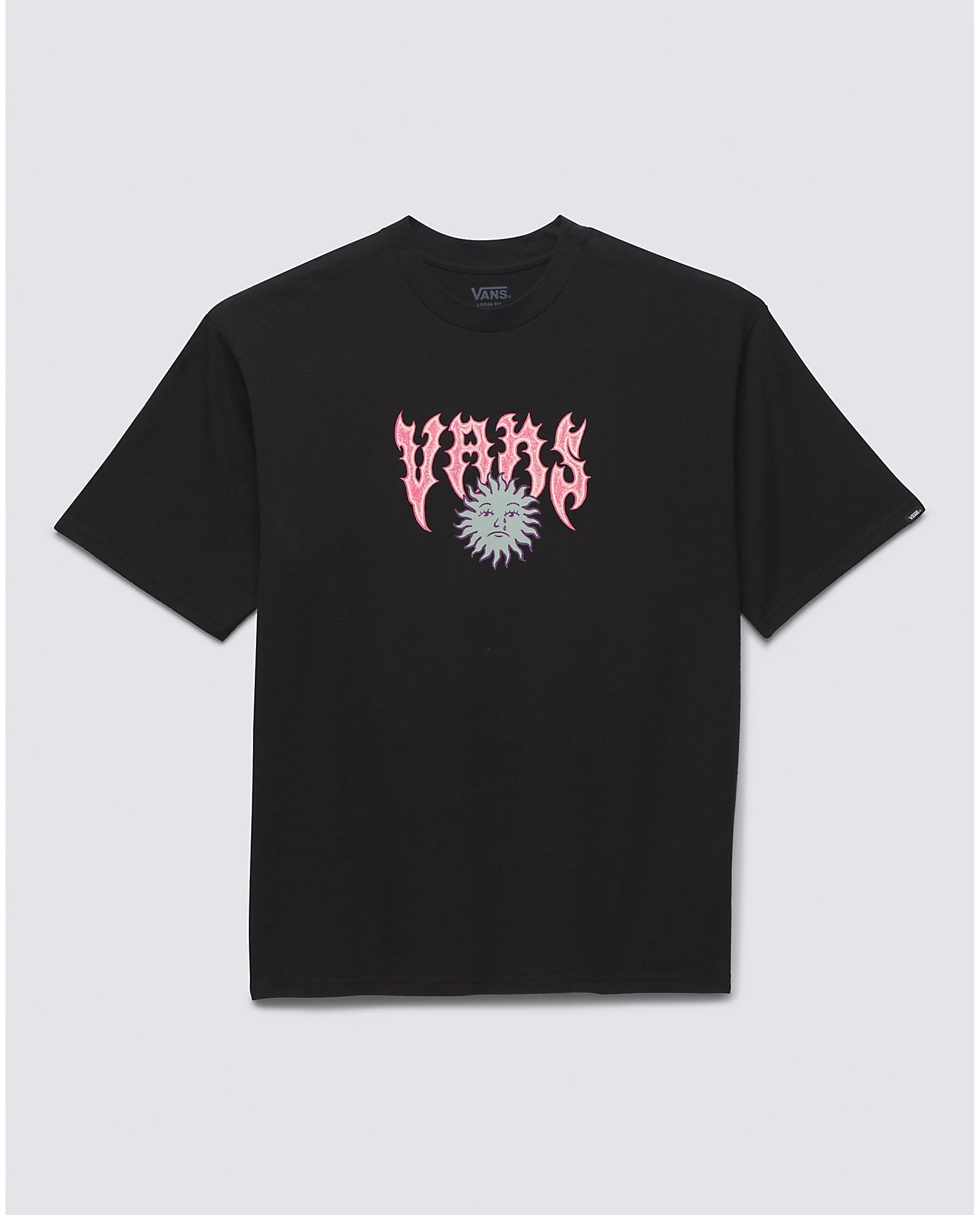 VANS Sunface T-Shirt Black Men's Short Sleeve T-Shirts Vans 