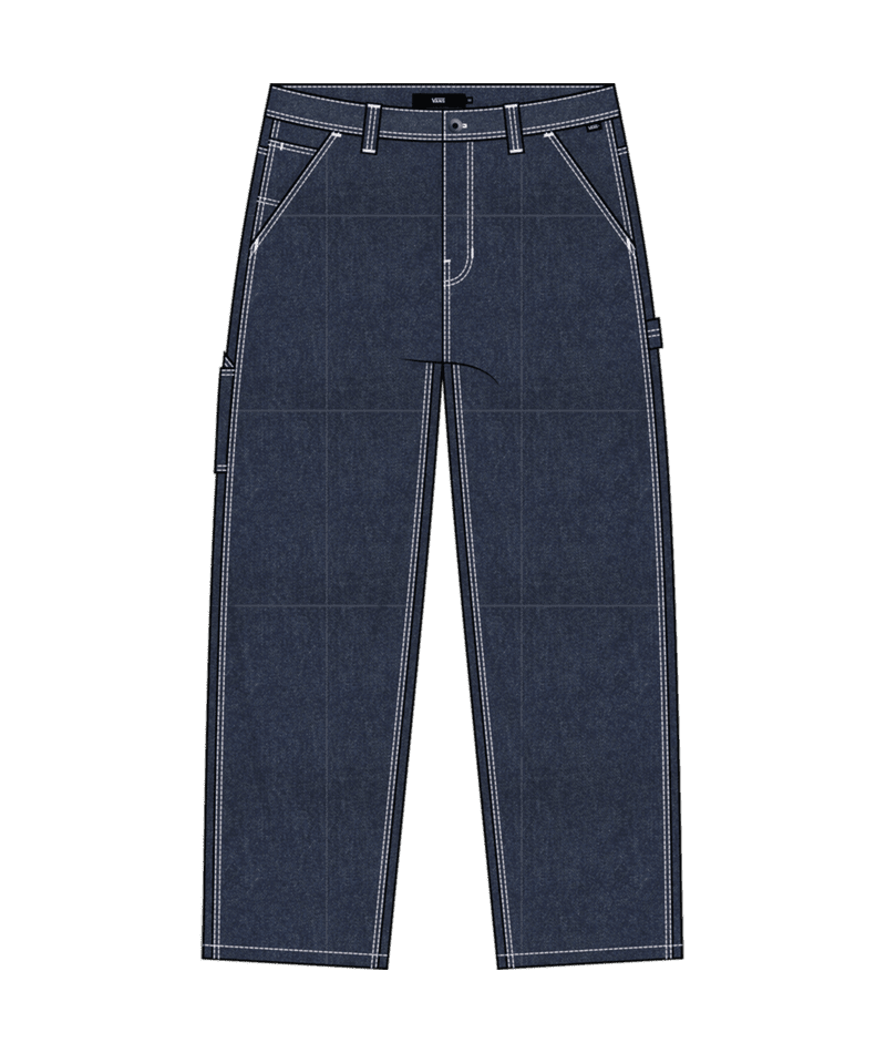 VANS Drill Chore Carpenter Loose Denim Pant Indigo Rinse Men's Pants Vans 