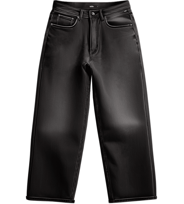 VANS Check-5 Baggy Denim Pant Stonewash Black Men's Denim Vans 