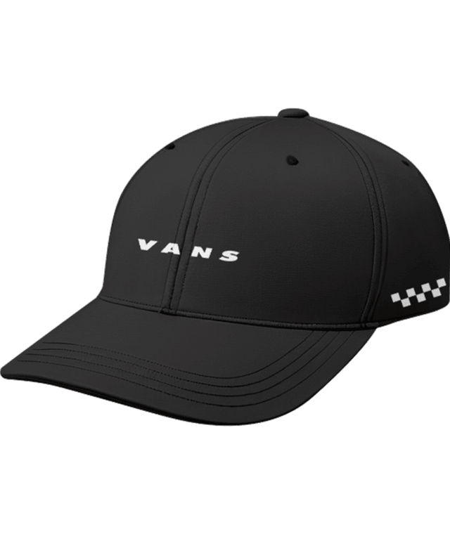 VANS Check Side Curved Bill Jockey Hat Black Men's Hats Vans 