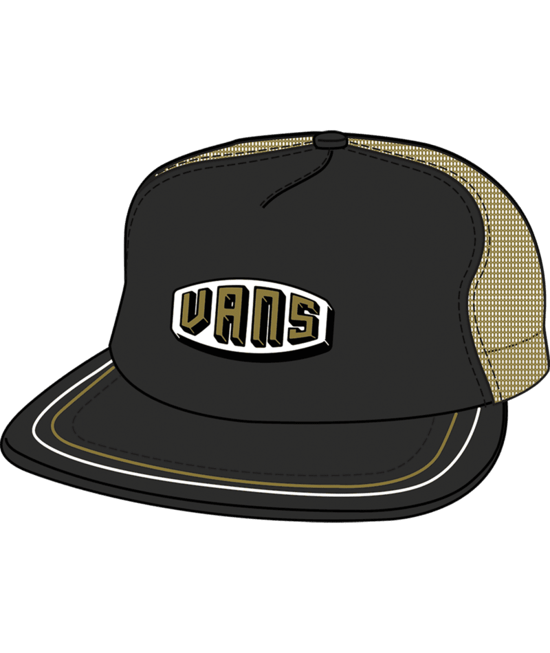 VANS Raised Up Trucker Hat Black Men's Hats Vans 