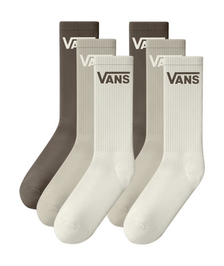 VANS Classic Crew Sock 6 Pack Turtledove Men's Socks Vans 