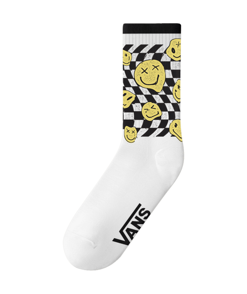 VANS Kids Ticker Socks Checkerboard White Youth Socks Vans 