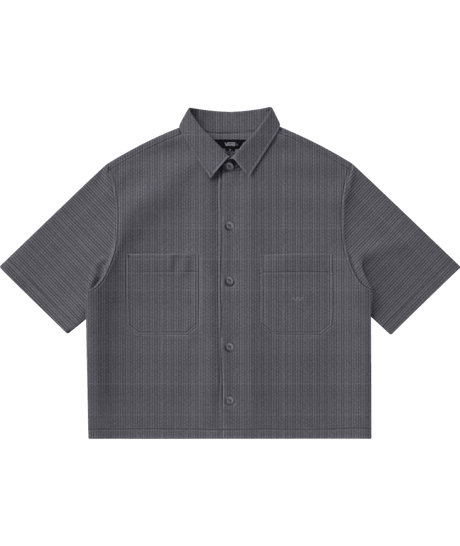 VANS Cord Button Up Shirt Steel Shadow Men's Short Sleeve Button Up Shirts Vans 