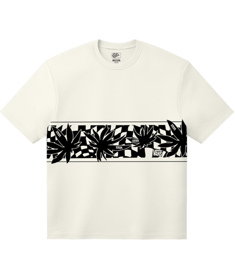 VANS Palm Leaf T-Shirt Egret Men's Short Sleeve T-Shirts Vans 