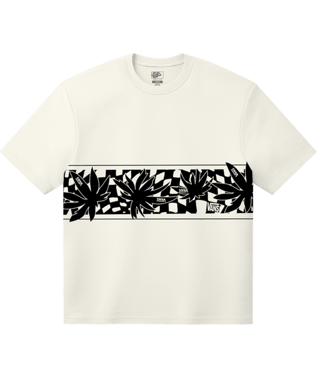 VANS Palm Leaf T-Shirt Egret Men's Short Sleeve T-Shirts Vans 