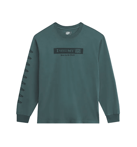 VANS I Need My Long Sleeve T-Shirt Mystic Moss Men's Long Sleeve T-Shirts Vans 