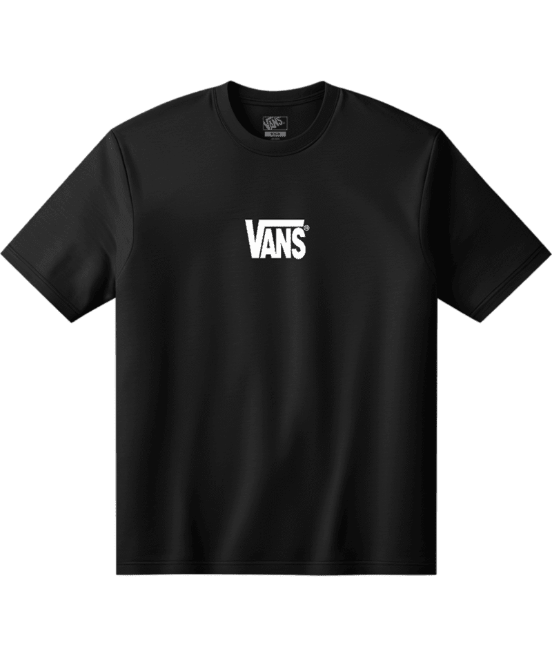 VANS Stretch Logo T-Shirt Black/White Men's Short Sleeve T-Shirts Vans 